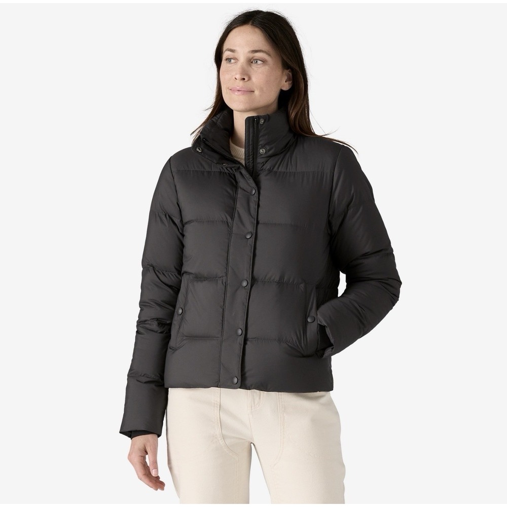 Patagonia Silent Down Jacket Womens XS Black 700 Fill Puffer Winter Coat